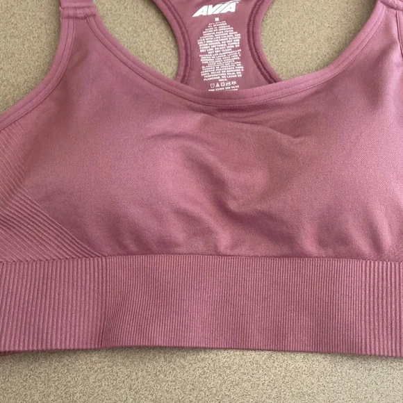 Avia Women's Low Support Sports Bra - Mauve - Picture 3 of 8